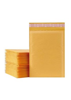 Plic Antisoc cu Bule D14 – 200 x 280 + 40 mm, Fara Logo, Maro, 16.9g, Hartie Kraft, Autoadeziv