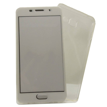 Husa de protectie Flippy® pentru Samsung A7 2016 Full Tpu 360 V2 Transparent cu margini albe