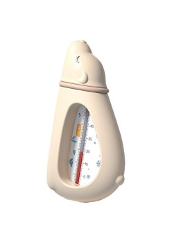 Termometru pentru Baie, Flippy, Plutitor, Rezistent la apa, Multifunctional, Model Urs Polar, 15x7.5x4 cm, Roz