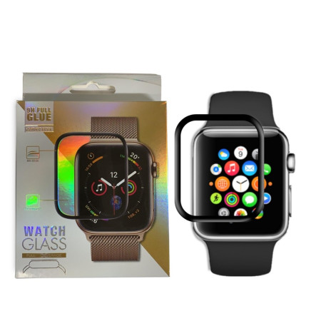 Folie Sticla Apple Watch Series 2/3 42 mm adeziv pe margine Negru