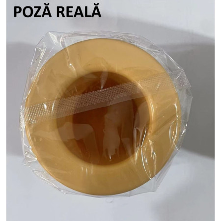 Tava de Gheata din Silicon cu Capac, Flippy, Forma de Gheata pentru Racirea Bauturilor, in Forma de Pahar, Silicon fara BPA, Cuburi de Gheata, 9x8.5x8 cm, Galben