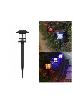 Lampă Solară LED pentru Grădină, Tip Felinar, Iluminare Multicoloră, Ambianță Decorativă, 380 mm, IP65