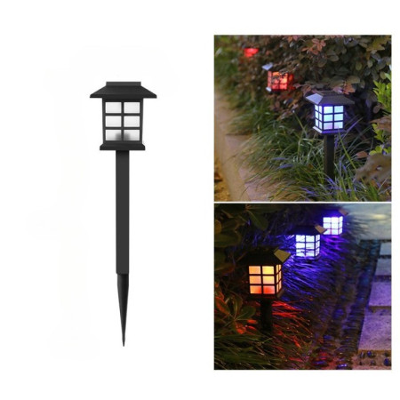 Lampă Solară LED pentru Grădină, Tip Felinar, Iluminare Multicoloră, Ambianță Decorativă, 380 mm, IP65