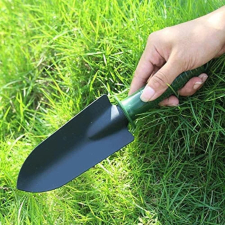  Unelte Grădină Compacte, Set 4 pentru Plantare și Îngrijire Plante, Material PVC + Carton, 25x8.5 cm, Verde