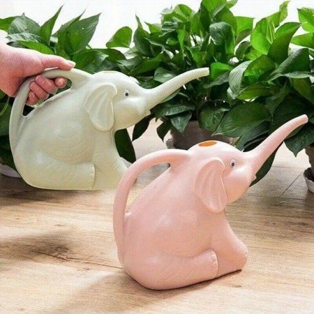 Stropitoare Copii în Formă de Elefant, 1.5L, Roz, Plastic Ușor, pentru Udat Plante, Interior și Grădină, 19.5x17x11.8 cm