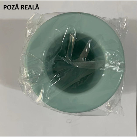 Tava de Gheata din Silicon cu Capac, Flippy, Forma de Gheata pentru Racirea Bauturilor, in Forma de Frapiera, Silicon fara BPA, Cuburi de Gheata, 9x8.5x8 cm, Albastru