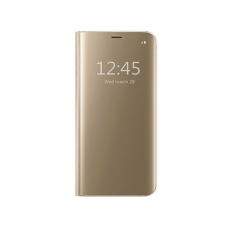 Husa Samsung Galaxy A3 2017 Flip Cover Oglinda Auriu