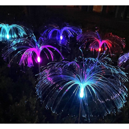 Lampă Solară LED pentru Grădină - Iluminare Ambientală, Design Meduză, Multicolor, Rezistentă la Intemperii, 90 cm