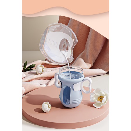 Colector lapte matern silicon alimentar, 80 ml, anti-debordare, confort mama, transparent