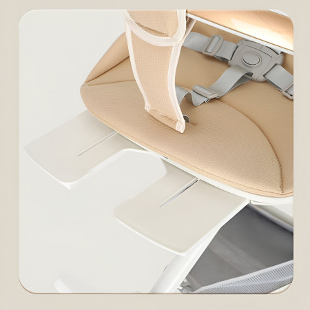 Cărucior Sport 3 în 1, Reversibil, Pliabil, Poziție Somn, Tavă Masă, Roti 360°, Suport Pahar, Copertină Soare, Crem Model Junglă, 6-36 Luni