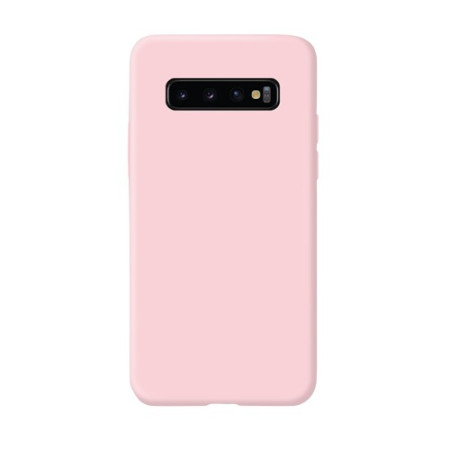 Husa protectie Flippy compatibila cu Samsung Galaxy S10 E Liquid Silicone Case Roz