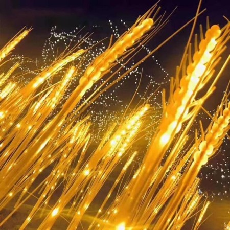 Lampă Solară LED Decorativă pentru Grădină - Design Spic de Grâu, Iluminare Ambientală, Rezistentă la Intemperii, 80 cm