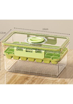 Formă De Gheață Flippy, Pentru Frigider, Din Material Alimentar, Cu Presiune, Mold De Gheață Cu Un Singur Strat, Culoare Verde Deschis