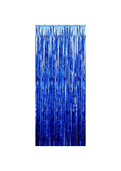Perdea Franjurata, Flippy, Model Decor Petrecere, pentru Fundal de Poze, Amenajare Colorata a Petrecerii, Dimensiune 100x200 cm, Albastru Inchis