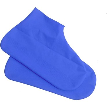 Husa Incaltaminte, Flippy, Impermeabila, Antiderapanta, din Latex, 13 x 13 x 2 cm, Marime L 41-47 cm, Albastru