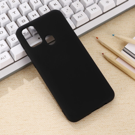 Husa protectie compatibila cu Samsung Galaxy A21S Liquid Silicone Case Negru