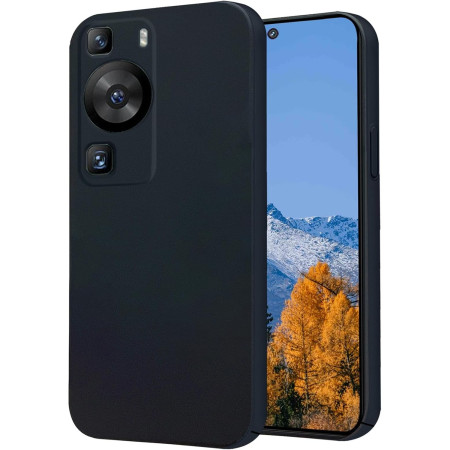 Husa de Protectie, Flippy, pentru Huawei P60 Pro, Liquid Silicone, cu Microfibra pe Interior, Protectie Antisoc, Compatibil Incarcare Wireless, Negru