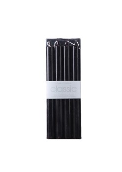 Set 4 Lumanari, Flippy, pentru Suport de Masa, Fara Miros si Fum, din Parafina, 2.2 x 25 cm, Negru