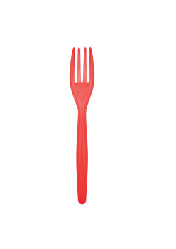 Set 16 Furculite de Unica Folosinta, Flippy, din Plastic, 15 cm, Rosu