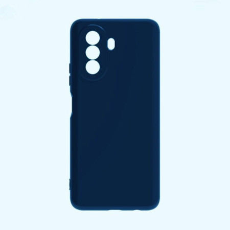 Husa pentru Huawei NOVA Y70, Flippy, Liquid Silicone, cu Microfibra pe interior, Protectie Antisoc, Navy Blue