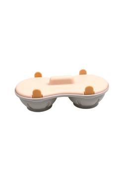 Recipient din Plastic Flippy, pentru PRegatit Oua la Microunde, 2 vase, Orange
