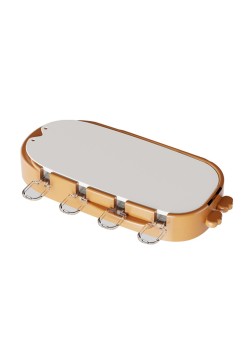 Forma pentru inghetata Flippy, 4 compartimente, forme cu animalute, materialsilicon si ABS, 21 x 12.8 x 3cm, portocaliu