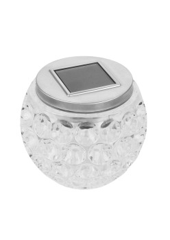 Lampa solara LED tip Glob cristal pentru gradina/trepte/terasa Flippy, rezistent la apa IP65, 10 x 9.5 cm, 1.2V, ABS, 600mAh, multicolor