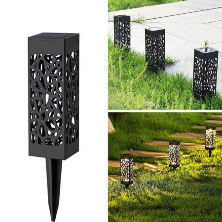 Lampă Solară LED pentru Grădină, Tip Felinar, Iluminare Alb Rece, 0.2W, IP44, Autonomie 8h, 28.5 cm