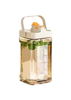 Dozator portabil pentru bauturi Flippy, 3.5 litri, capac etans, duza deschidere/inchidere, recipent din plastic, gradat, filtru, maner, 29.7 x 14.1 x 14.4 cm, pentru diverse bauturi, alb
