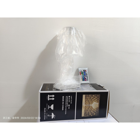 Lampa de birou pe LED RGB 16, Flippy, dimmer tactil, 3 nivele de intensitate, incarcare USB, 3W, Cristal Acrilic, 26x12 cm, cu telecomanda, transparent