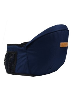 Port-Bebe Ergonomic Ajustabil cu Scaun, 3 Pozitii, Bumbac Respirabil, pentru Copii 0-3 Ani, 20 kg Maxim, Albastru