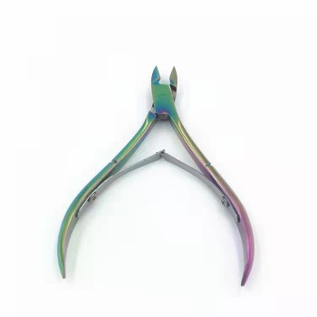 Forfecuta de unghii si cuticule, Flippy, din otel inoxidabil, Multicolor