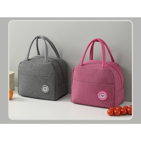 Geanta Termica pentru Pranz, Flippy, Multifunctionala, Compartimentata, Impermeabila, cu Manere, Buzunar Exterior, 22x14x19 cm, Roz