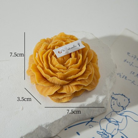 Lumanare Parfumata, Flippy, Model Trandafir, Ardere 10h, 70 g, 7.5 x 3.5 cm, Parfum de Citrice, Portocaliu