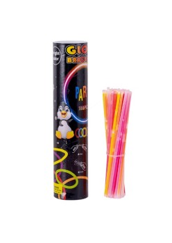 Set 100 bratari luminoase si colorate pentru petreceri, fosforescente, Glow Sticks, Culori diferite