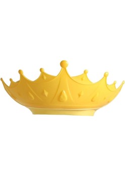 Viziera de Protectie Baie Pentru Copii, Fippy, Model Coroana, Dimensiune ajustabila, Durabil, Usor de curatat, Impotriva Samponului, pentru Ochi si Urechi, TPE+PP, Galbena