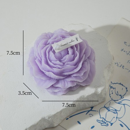 Lumanare Parfumata, Flippy, Model Trandafir, Ardere 10h, 70 g, 7.5 x 3.5 cm, Parfum de Lavanda, Mov