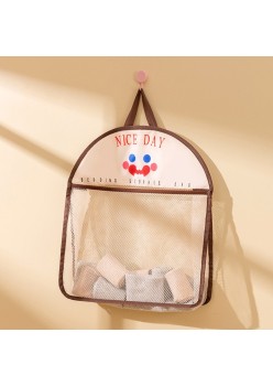 Geanta de Depozitare Transparenta, Flippy, cu Fata Zambitoare, pentru Usa Dormitorului, pentru Lenjerie, Sosete, Cosmetice, Maro