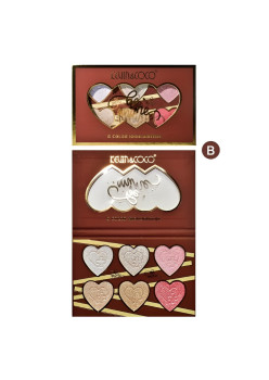 Paletă Iluminatoare 6 Nuanțe Be Mine, Textură Coaptă, Finish Strălucitor, Machiaj Profesional, 140g, Rose