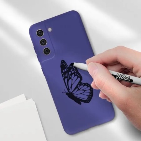 Husa protectie Flippy pentru Samsung S21 FE Liquid Silicone Mov