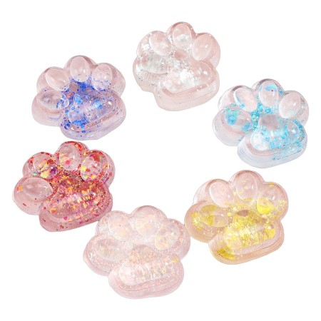 Jucarie Antistres Squishy, Flippy, Labuta de Pisica Pufoasa, cu Revenire Lenta, 7 x 6.5 cm, Model 270532, Multicolor
