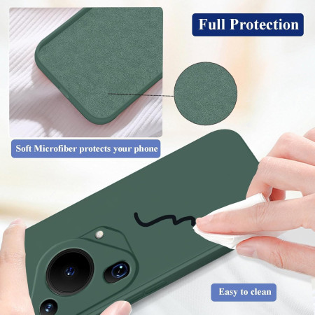 Husa de Protectie, Flippy, pentru Huawei Pura 70 Pro, Liquid Silicone, cu Microfibra pe Interior, Protectie Antisoc, Compatibil Incarcare Wireless, Verde
