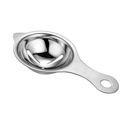 Separator de oua, separa albusul de galbenus, inox, argintiu