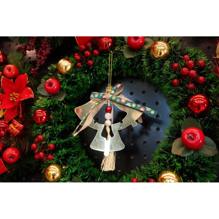 Ornament brad, Flippy, Clopotei, Auriu, Lucios, 14*26CM, Acril, Interior/ Exterior