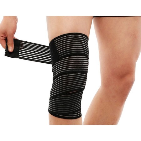 Orteza Elastica, Flippy, Pentru Picior/Mana, cu Prindere Velcro, 7.5 x 180 cm, din Nailon, Negru