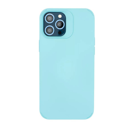 Husa Apple iPhone 15, Flippy, din Silicon Lichid, Interior din Microfibra, Lentile Fosforescente de Protectie Camera, Anti Amprenta, Rezistenta la Socuri, Bleu