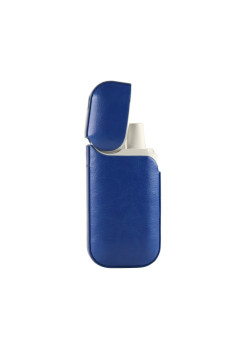 Husa Flippy pentru IQOS 2.4 Plus, Capac de Protectie, Anti Soc si Zgarieturi, din Piele Ecologica, 43 g, 12 x 6 x 2.5 cm, Albastru