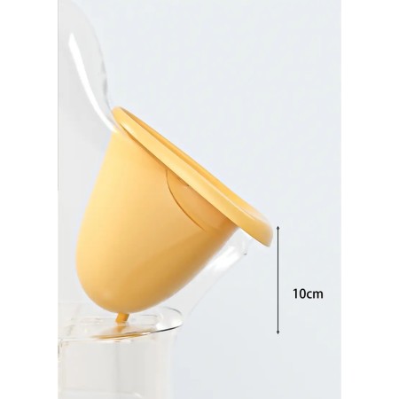Olita tip Pisoar pentru Copii, Flippy, +1an, Portabila, Design Ratusca, Model Prietenos, Non-Toxic, Usor de Curatat, 23.3 x 24 x 43 cm, Alb/Galben