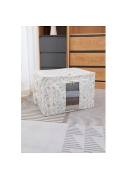 Cutie De Depozitare, Flippy, Pentru Haine, Lenjerie, Sosete Si Sutiene, Material Textil, 66L, Model Fluturasi, bej