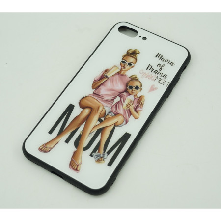 Husa protectie Flippy compatibila cu Apple iPhone 13 Pro Max Glass print Mama of Drama Multicolor